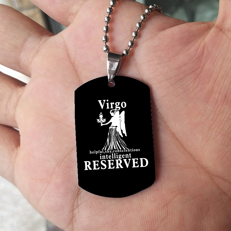 Mens Dog Tag Necklace - Suteyi Cung Hoàng Đạo Vòng Đeo