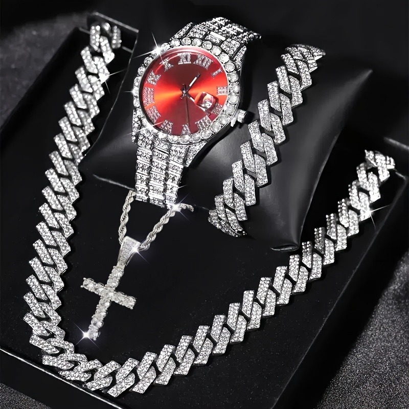 3/4PCS Hip Hop Iced Out Men's  - đánh giá và giá Icebox Jewelry Watches