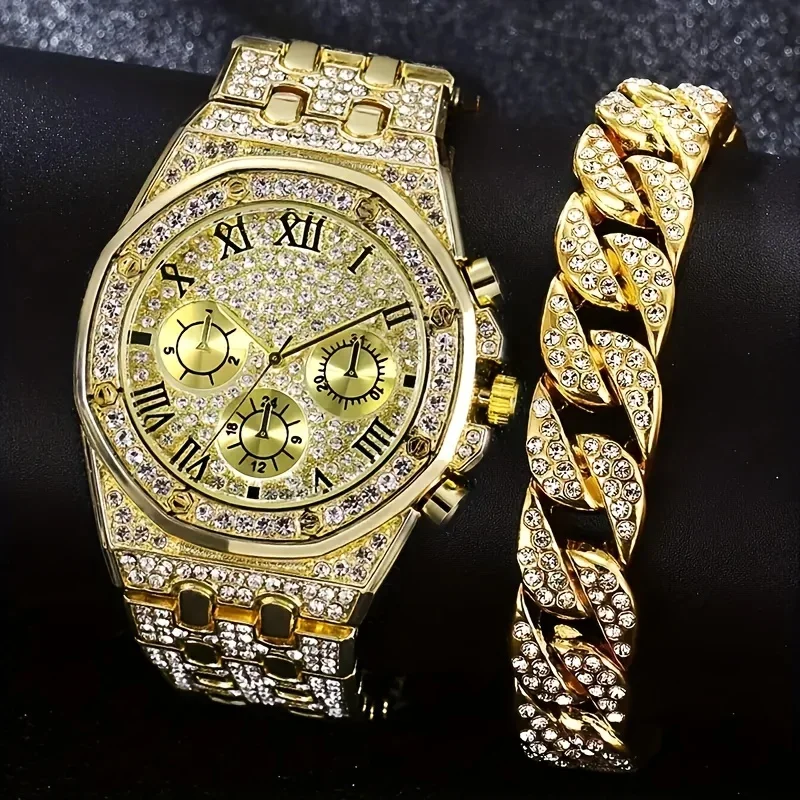 Luxury Octagonal Bezel Iced Qu - đánh giá và giá Icebox Jewelry Watches