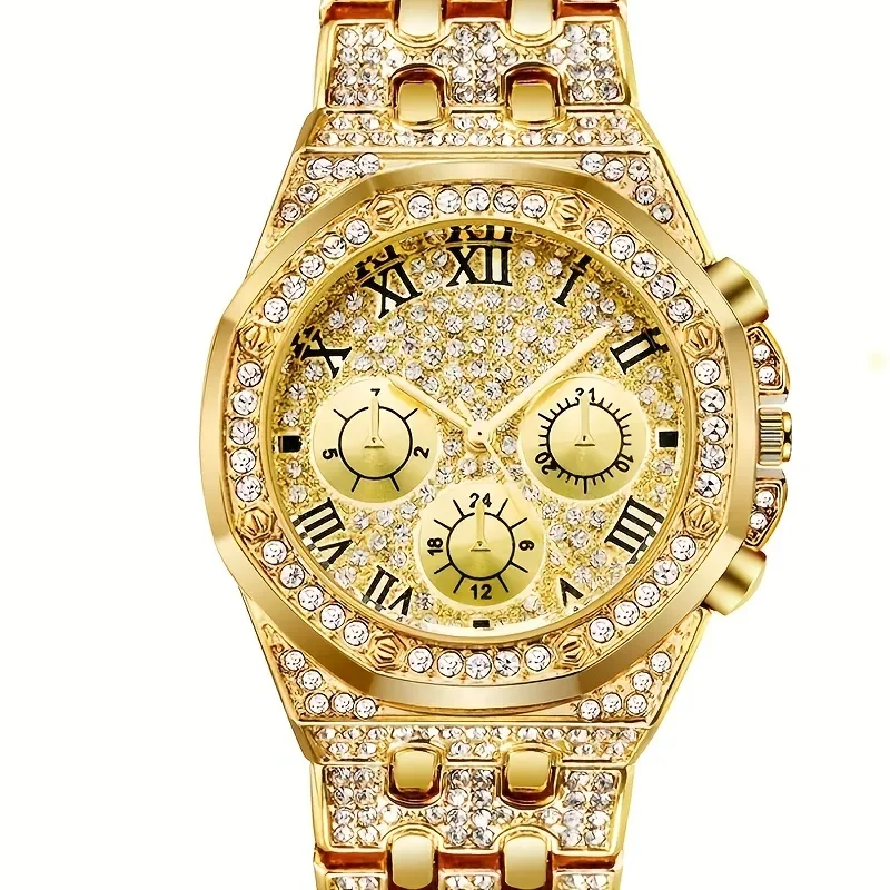 Luxury Octagonal Bezel Iced Qu - đánh giá và giá Icebox Jewelry Watches