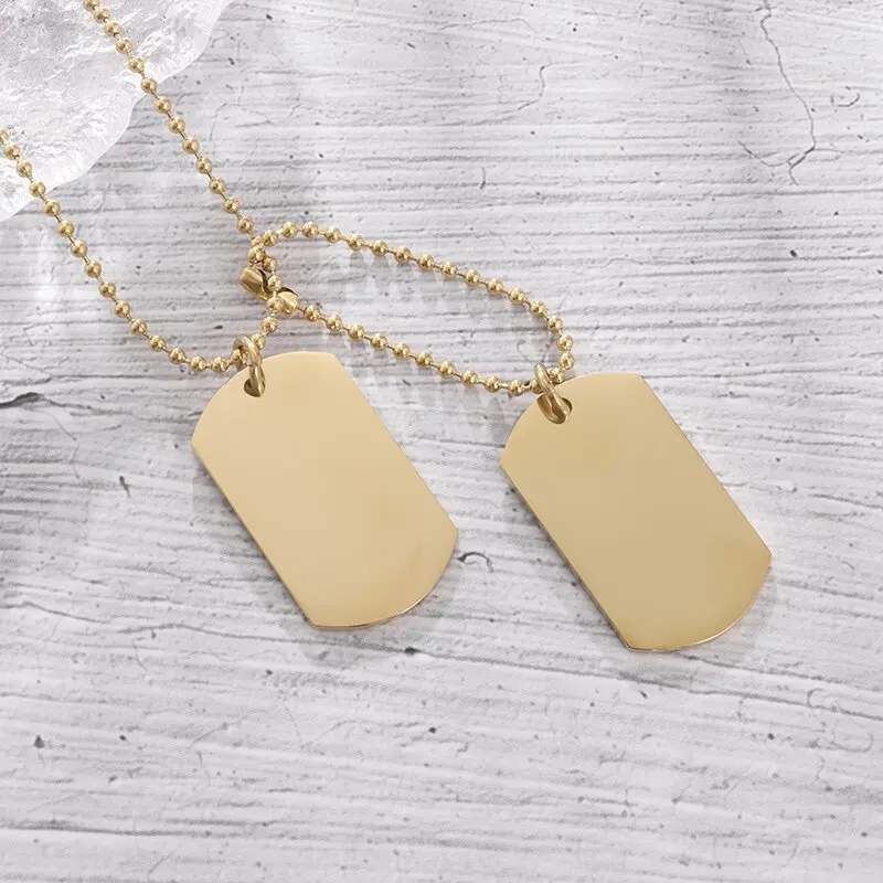 Simple Stainless Steel Double  - đánh giá và giá Mens Dog Tag Necklace