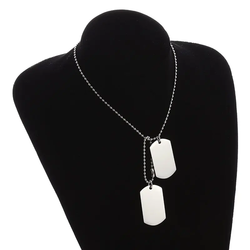 Simple Stainless Steel Double  - đánh giá và giá Mens Dog Tag Necklace