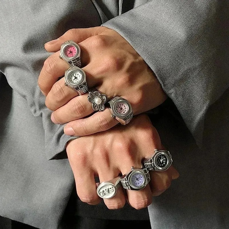 Vintage 80s Punk Watch Ring Y2 - đánh giá và giá Vintage Jewelry Watches Women