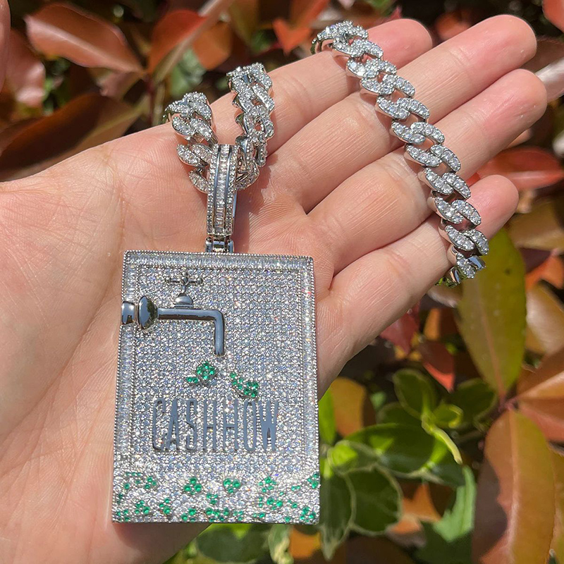 Hip Hop 3A+ CZ Stone Paved Bli - đánh giá và giá Mens Dog Tag Necklace