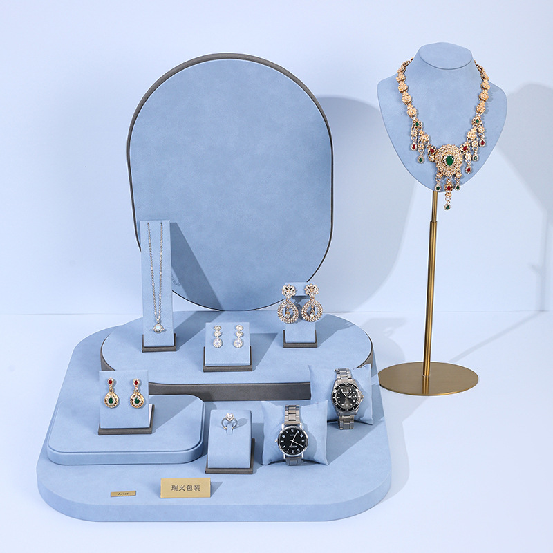 Light Blue Microfiber Jewelry  - đánh giá và giá Jewelry Shop Watches