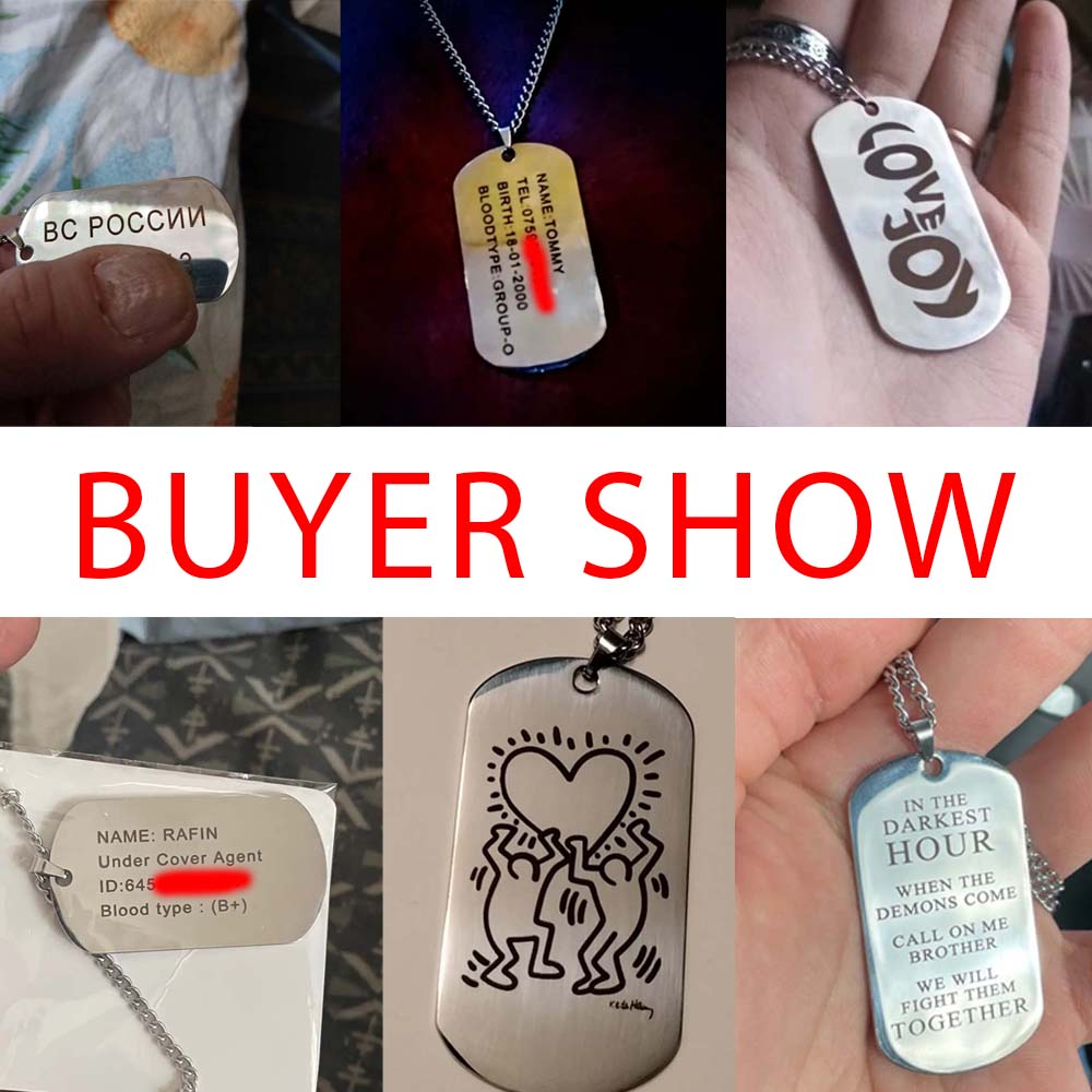 Fishhook Đội Quân Cá Nhân Than - đánh giá và giá Mens Dog Tag Necklace