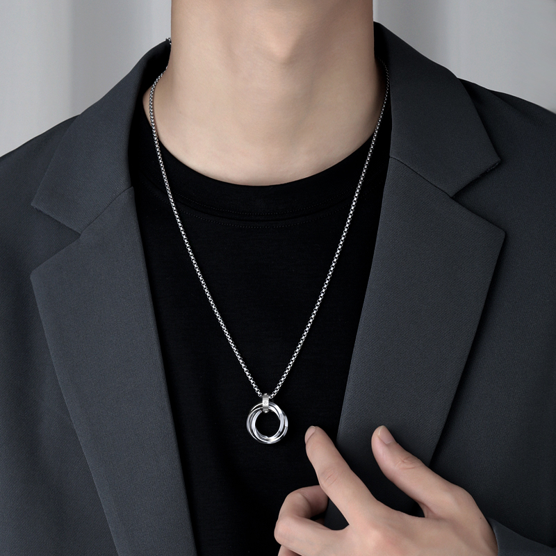 Fashion Men Necklace 3 Round R - đánh giá và giá Mens Dog Tag Necklace