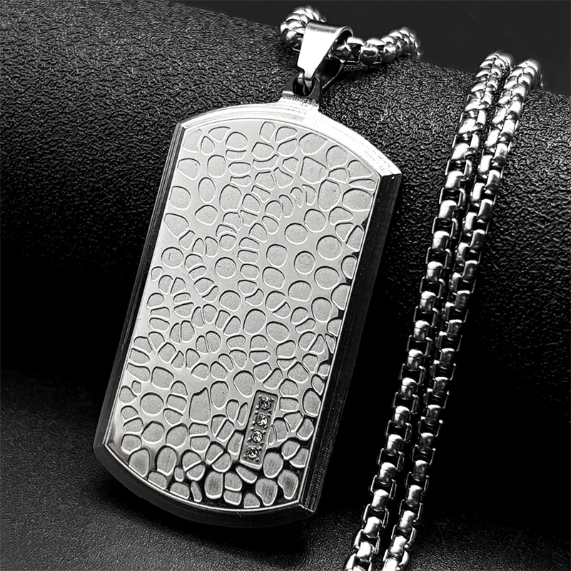 Retro Stainless Steel Irregula - đánh giá và giá Mens Dog Tag Necklace