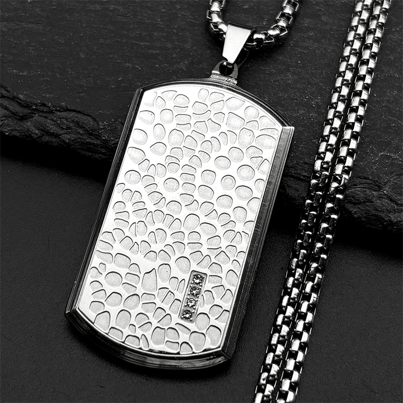 Retro Stainless Steel Irregula - đánh giá và giá Mens Dog Tag Necklace