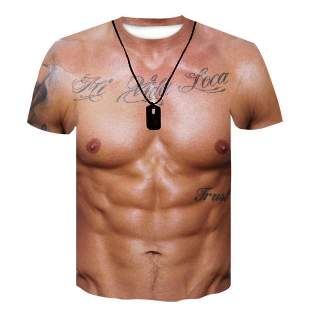 Men Funny Fake Muscle Abs 3D A - đánh giá và giá Mens Dog Tag Necklace