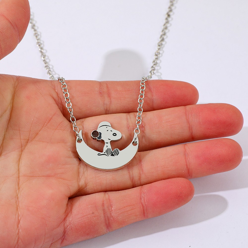 Kawaii Cartoon Puppy Dog Ename - đánh giá và giá Mens Dog Tag Necklace