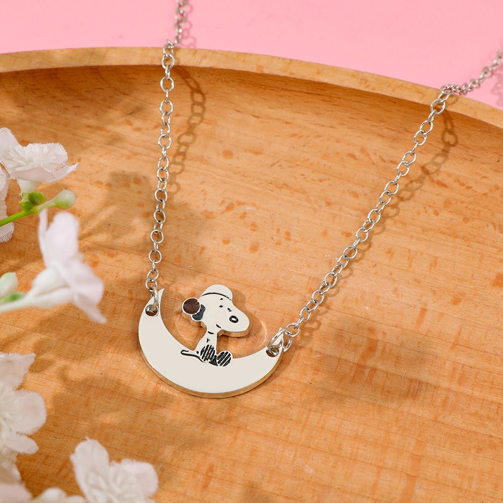 Kawaii Cartoon Puppy Dog Ename - đánh giá và giá Mens Dog Tag Necklace
